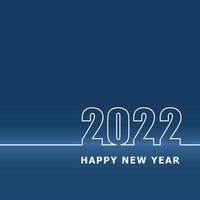 2022 Happy New Year with classic blue background vector