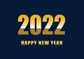 Happy new year 2022 with gradient text vector