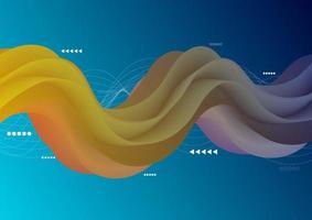 Abstract fluid wave background. Geometric compositions with gradient 3d flow shape. Innovation modern background design for cover. vector