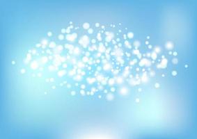 Abstract blue sky background with blur bokeh light effect. Vector background.
