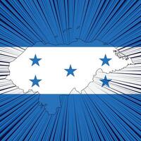 Honduras Independence Day Map Design vector