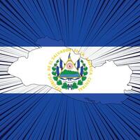 El Salvador Independence Day Map Design vector