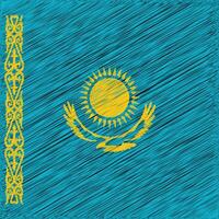 Kazakhstan Independence Day 16 December, Square Flag Design vector