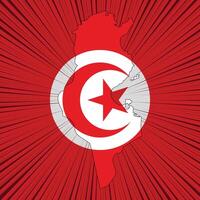 Tunisia Independence Day Map Design vector