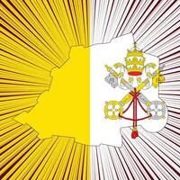 Vatican City Independence Day Map Design vector