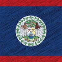 Belize Independence Day 21 September, Square Flag Design vector