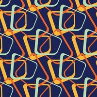 Abstract seamless retro shapes pattern vector