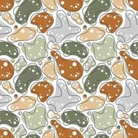 Abstract seamless nature shapes pattern vector