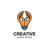 idea creativa imaginación o logotipo de innovación para la vida piratear creatividad símbolo de icono de vector hecho a mano