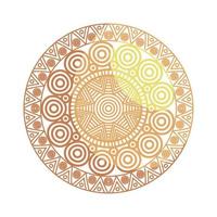 decoración de mandala de oro vector