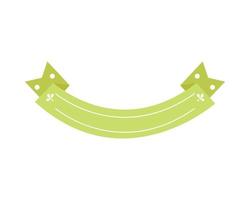 green color ribbon frame vector