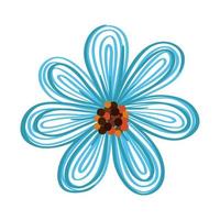 blue flower spring vector