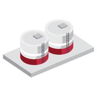 factory tanks isometric style vector