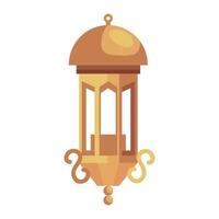 decorative gold lamp vector