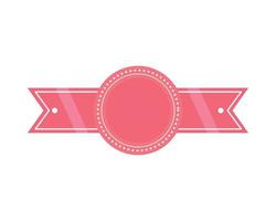 red ribbon frame vector