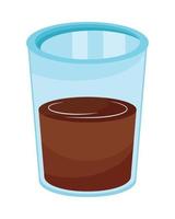 bebida de cafe en vaso vector