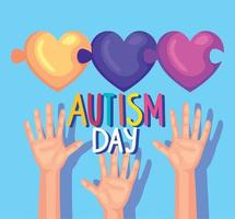 autism day card vector