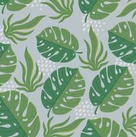 floral jungle leafs pattern vector