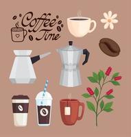 banner de la hora del café vector