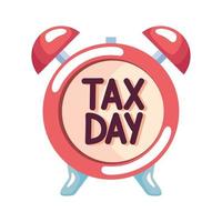 alarm clock tax day vector