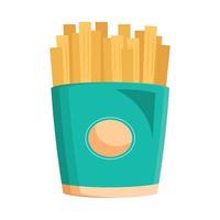 french fries fast food vector