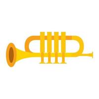 golden trumpet instrument vector