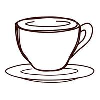 coffee cup sketch style vector