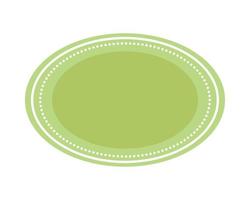 green oval stamp vector