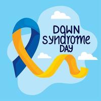 down syndrome day lettering vector