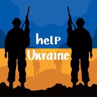 help ukraine postcard vector