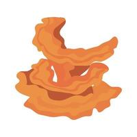 orange seaweed sealife vector