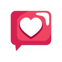 speech bubble with heart vector