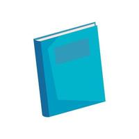 libro de texto azul vector