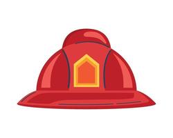 red firefighter helmet vector