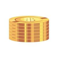 pile golden coins vector