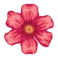 red flower decoration vector