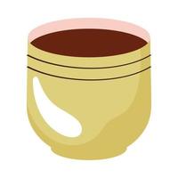 coffee in green cup vector