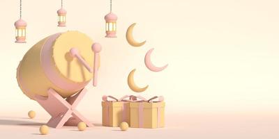 3D Illustration Ramadan Kareem photo