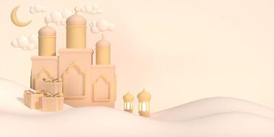 3D Ramadan Islamic Element photo