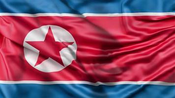 North-Korea waving flag animation. video