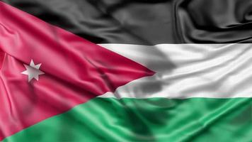animation du drapeau agitant la jordanie. video