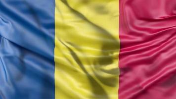 Romania waving flag animation. video