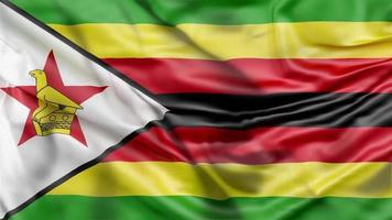 animação da bandeira do zimbabwe. video