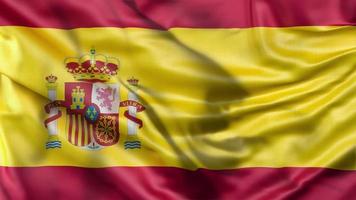Animation der schwenkenden Flagge Spaniens video