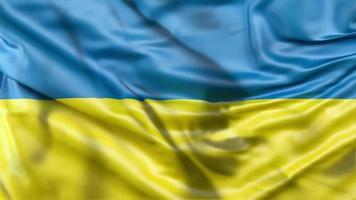 Animación de la bandera ondeante de ucrania. video