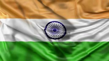 India waving flag animation. video