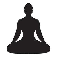 buddha figure silhouette vector