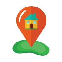 house in pin location vector
