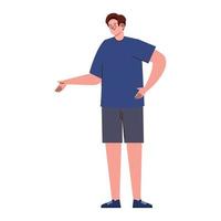 man standing avatar character vector