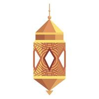 golden lantern hanging vector